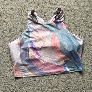 Athleta Pink Multicolor Crop Top